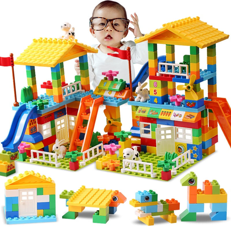 Big Size Slide Building Blocks Castle Brick Toys