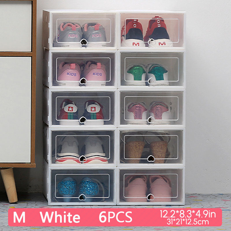 6 Packs Transparent Shoe Box Shoes Organizers