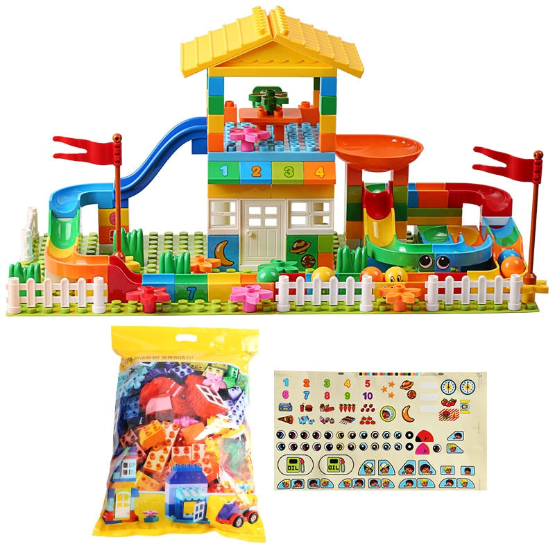 Big Size Slide Building Blocks Castle Brick Toys