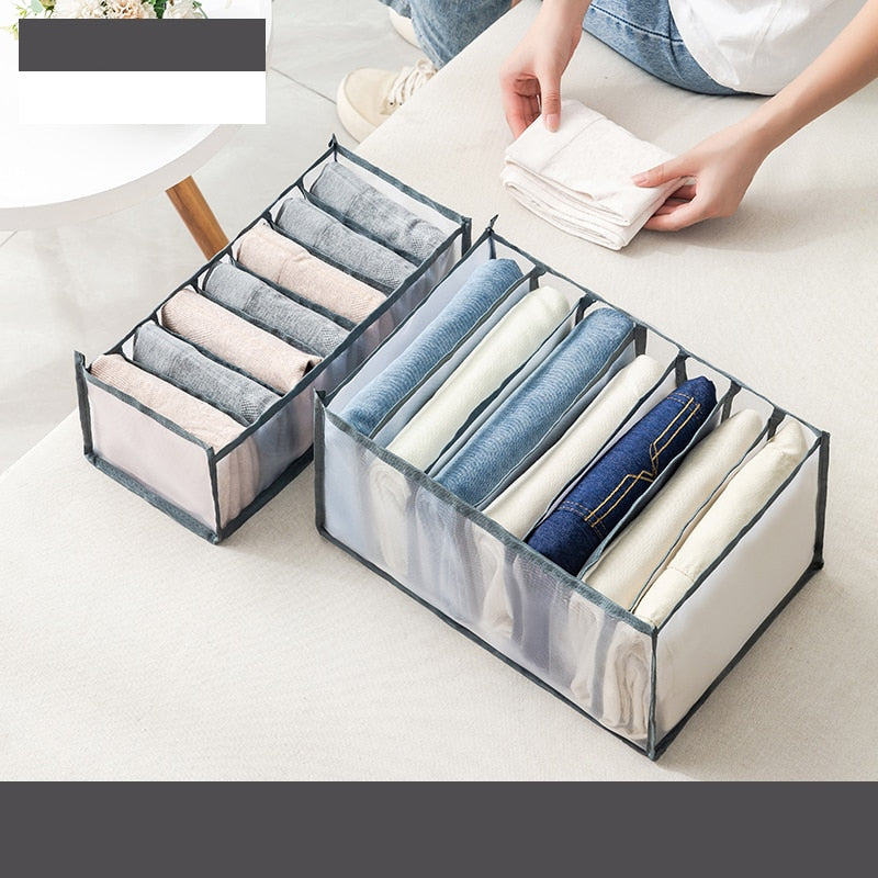 Clean and hygienic jeans compartment storage box