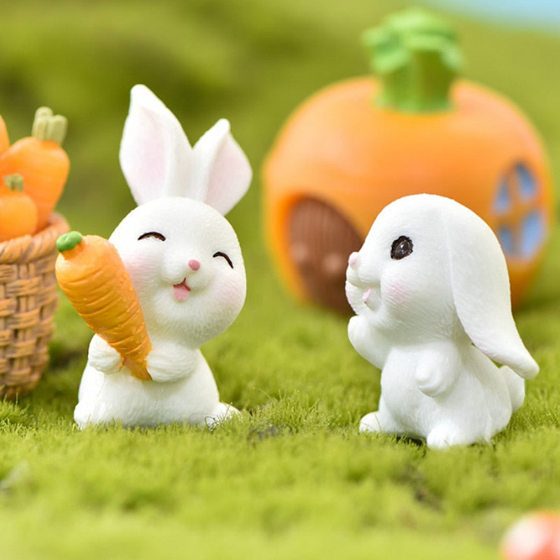 7 pcs Rabbits Fairy Garden Miniatures