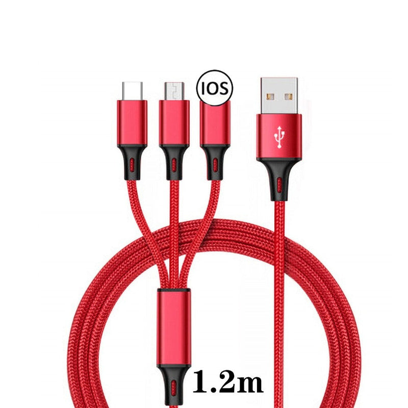 3 In 1 USB Charging Cable For Samsung