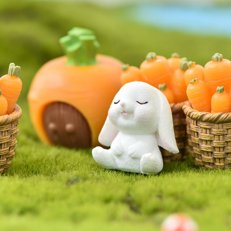 7 pcs Rabbits Fairy Garden Miniatures