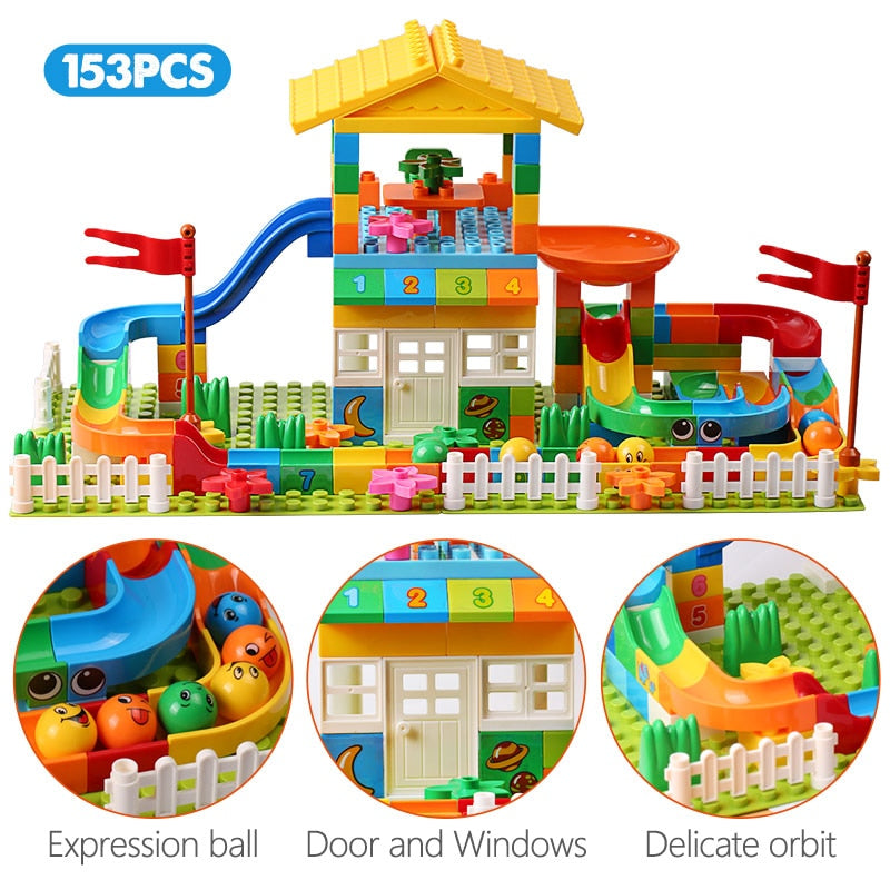 Big Size Slide Building Blocks Castle Brick Toys