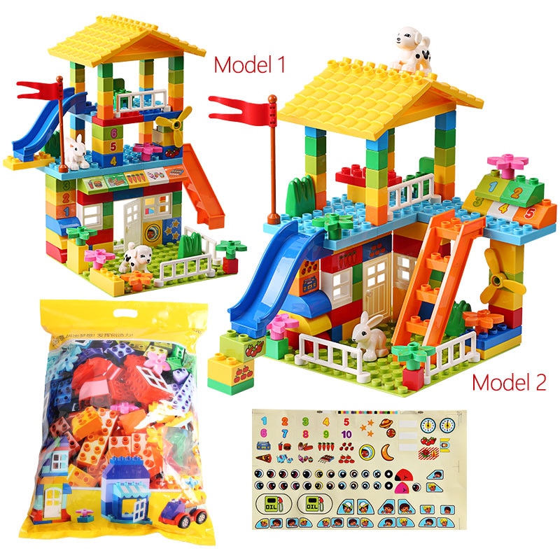 Big Size Slide Building Blocks Castle Brick Toys