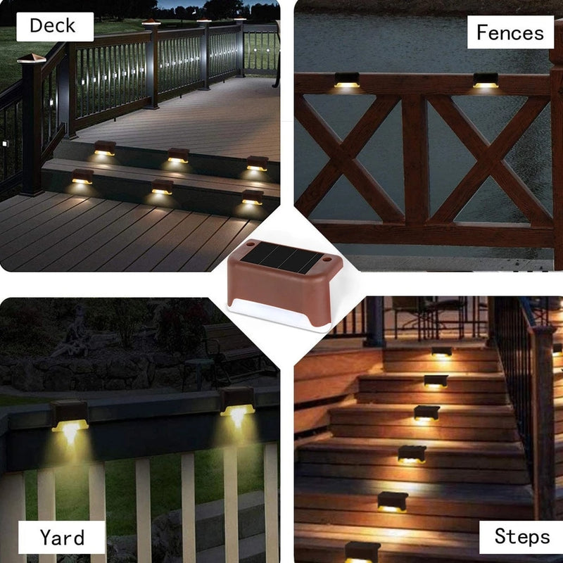 Warm White LED Solar Lamp Path Stair