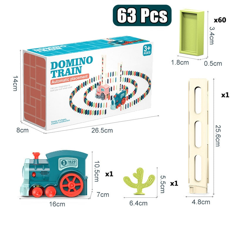 Kids Electric Car Dominoes Set Brick Blocks