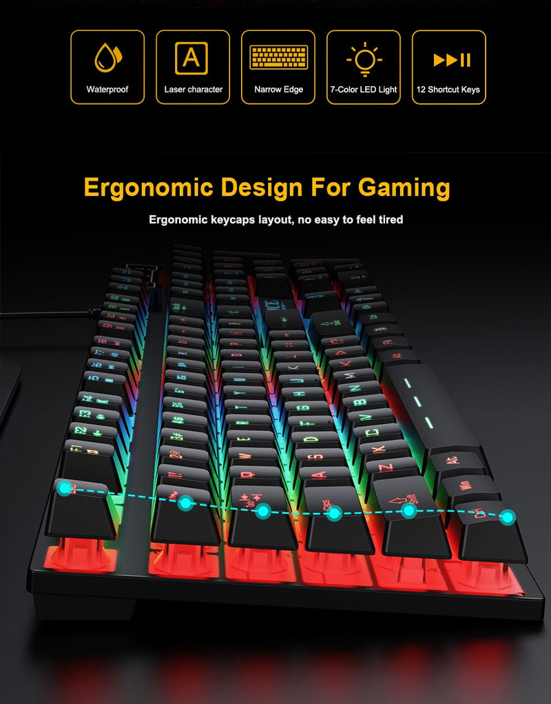 Gaming keyboard and Mouse with backlight