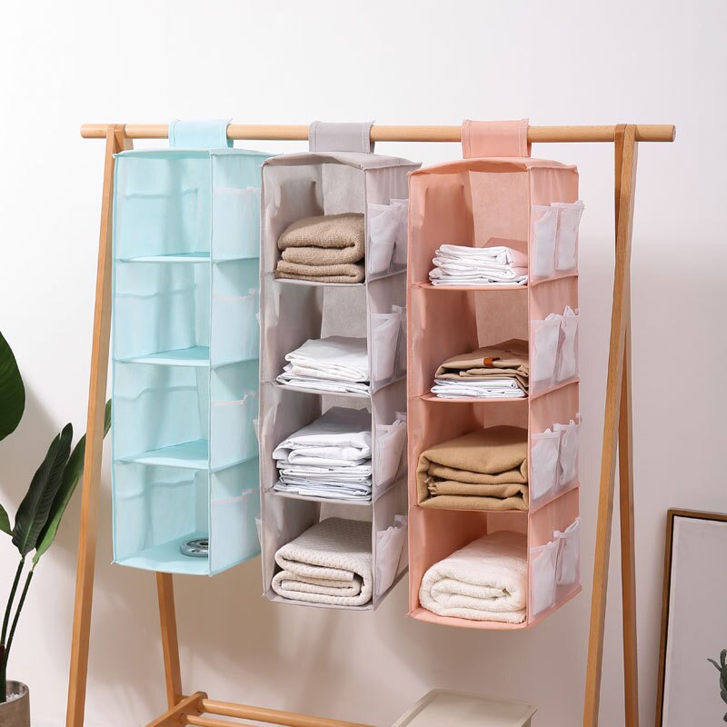 Multi-layer wardrobe foldable storage rack