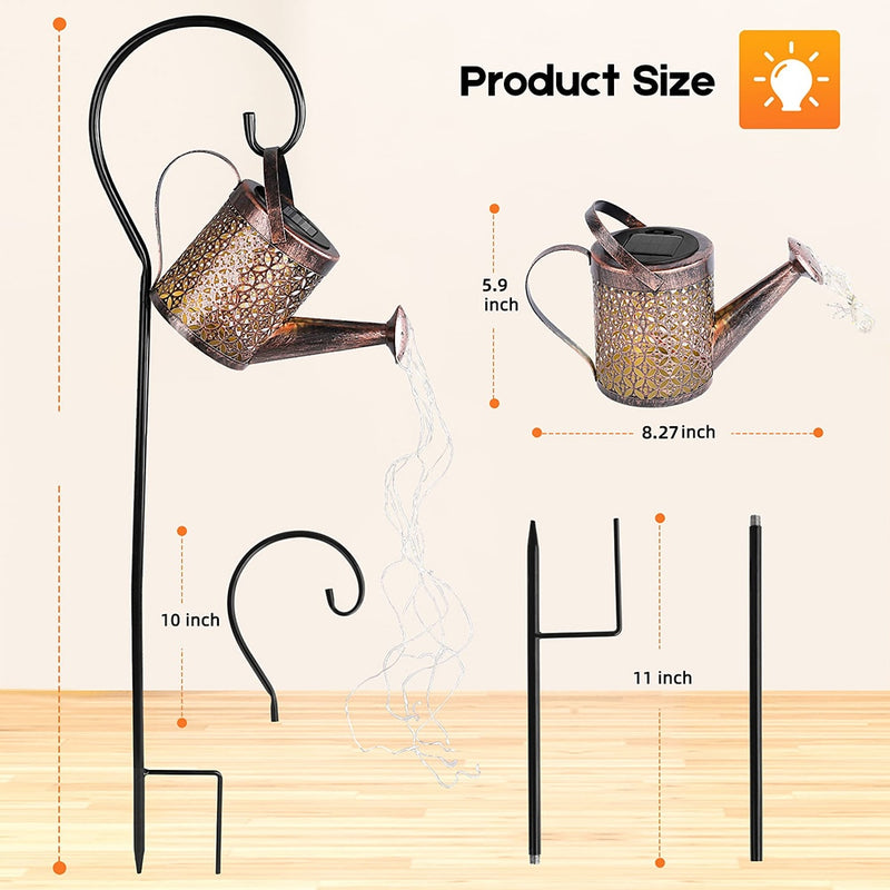 Solar Watering Can Light Hanging Kettle