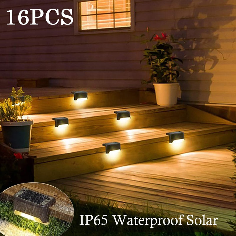 Warm White LED Solar Lamp Path Stair