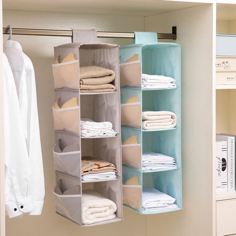 Multi-layer wardrobe foldable storage rack