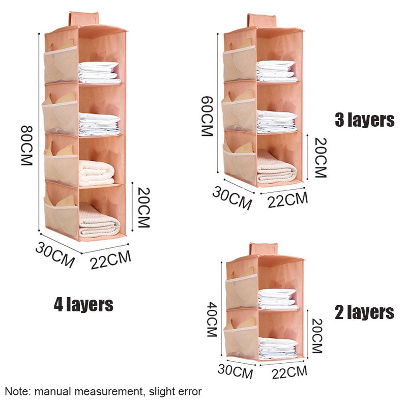 Multi-layer wardrobe foldable storage rack