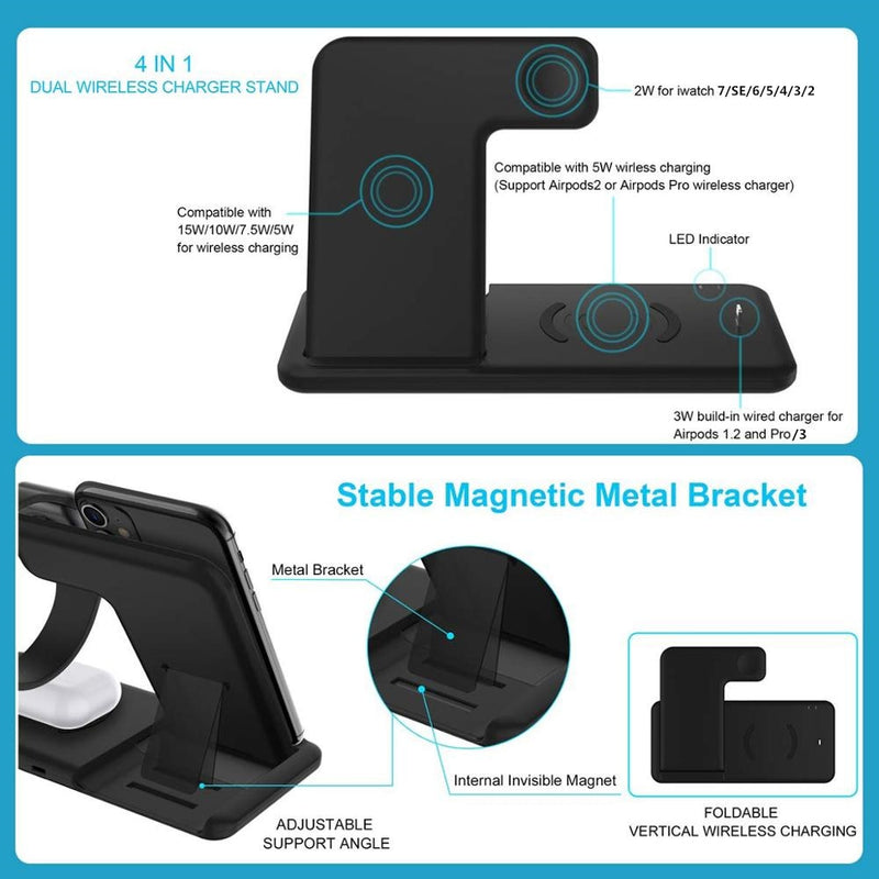Qi Fast Wireless Charger Stand For iPhone