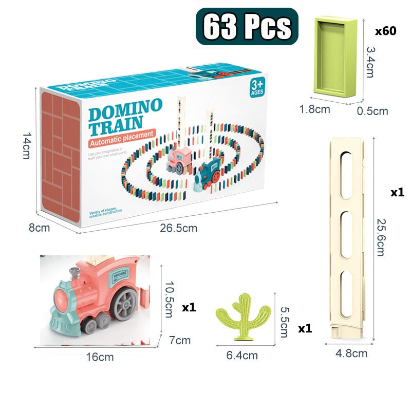 Kids Electric Car Dominoes Set Brick Blocks